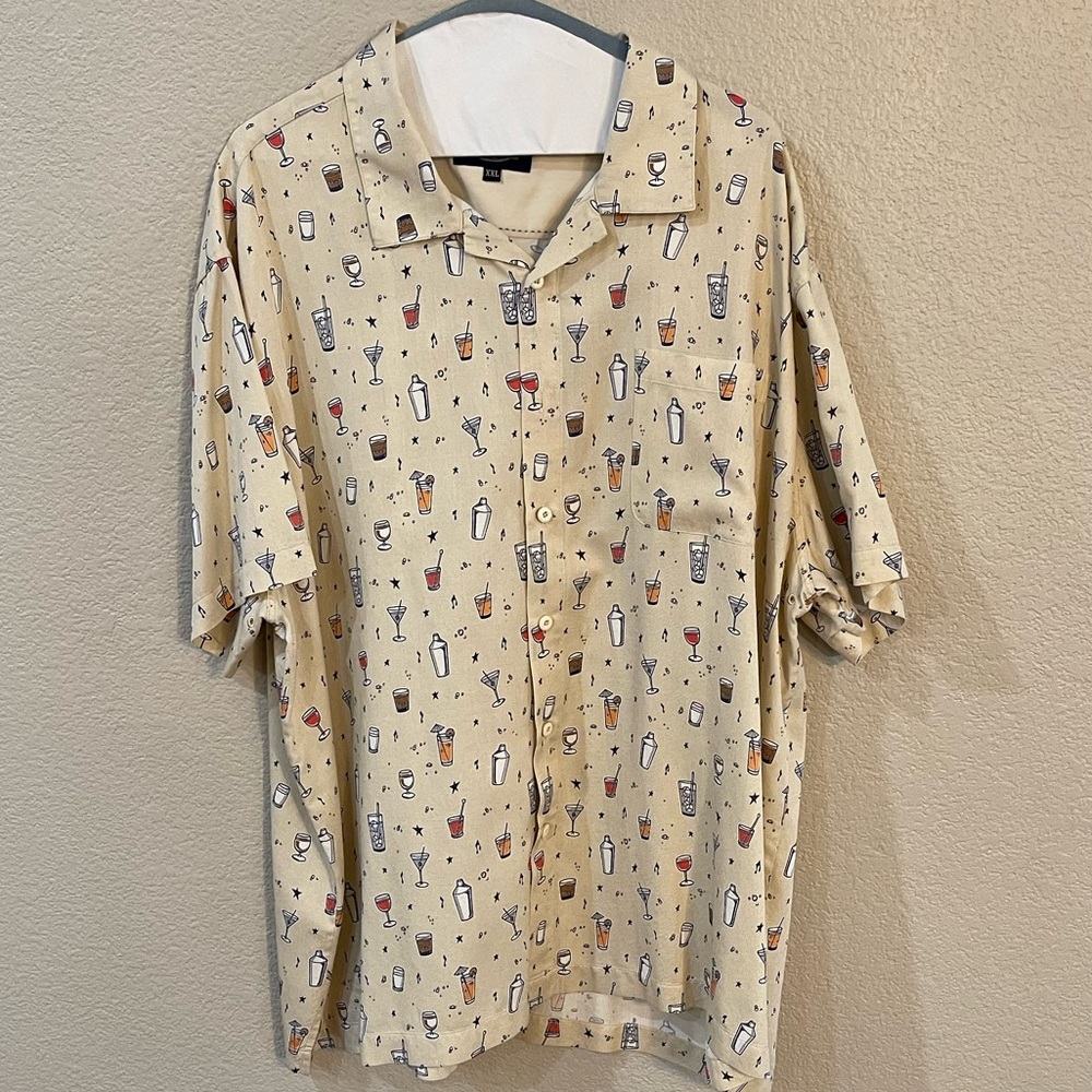 Nat Nast Cocktail Button up shirt Men’s XXL